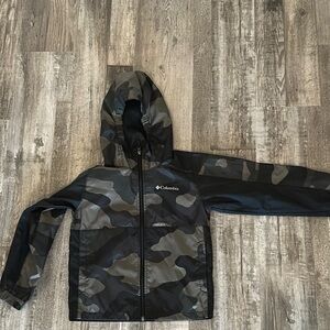 Columbia Kids' Gray Camo Raincoat (6/7)